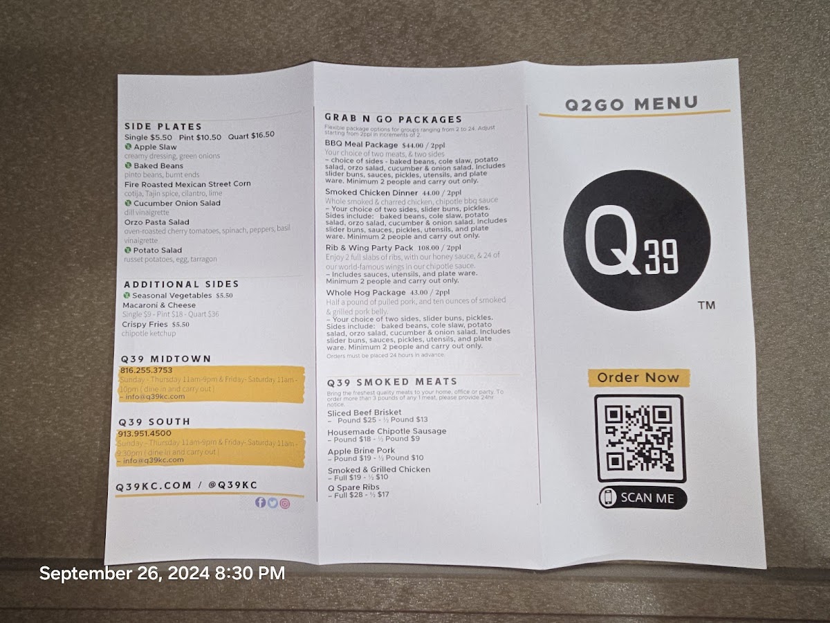 Menu Q39 - Midtown-10